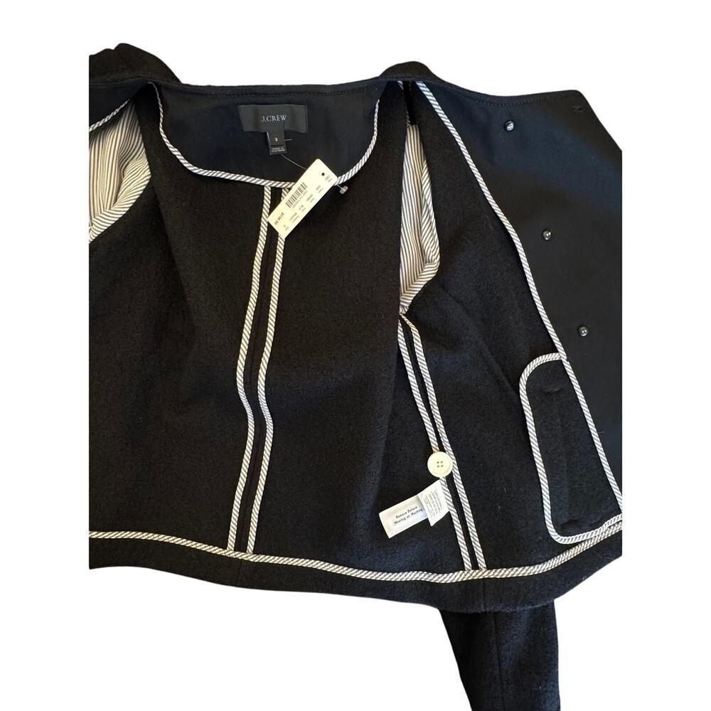 NWT J.Crew Black Double Breasted Wool Blazer Jacket Women's Size Small Classic - Picture 11 of 14